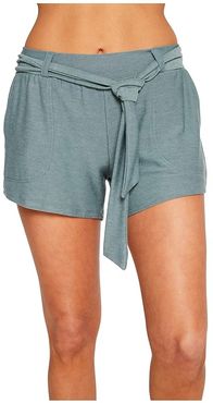 Cozy Knit Shorts w/ Belt (Succulent) Women's Shorts