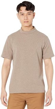 Adrian High Neck Short Sleeve T-Shirt (Taupe) Men's Clothing