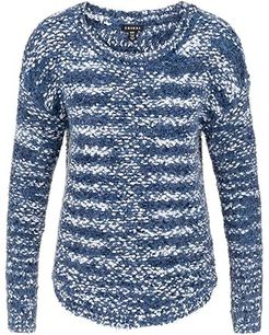 Long Sleeve Boatneck Sweater (Dark Marine) Women's Sweater