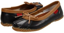 Solid Duck Skimmer (Black) Women's Slip on  Shoes