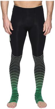 ELITE Recovery Compression Tights (Black/Green) Men's Workout