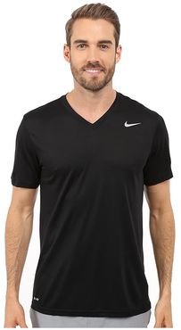 Legend 2.0 Short Sleeve V-Neck Tee (Black/Black/Matte Silver) Men's T Shirt