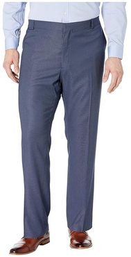 Big Tall Classic Fit Non Iron Performance Nailhead Dress Pants (Bering Sea) Men's Dress Pants