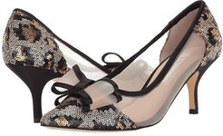 Bianca (Gold/Black) Women's 1-2 inch heel Shoes