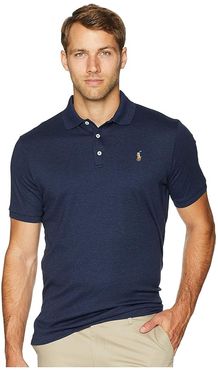 Classic Fit Soft Cotton Polo (Spring Navy Heather) Men's Clothing