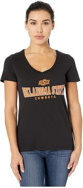 Oklahoma State Cowboys University V-Neck Tee (Black 1) Women's T Shirt