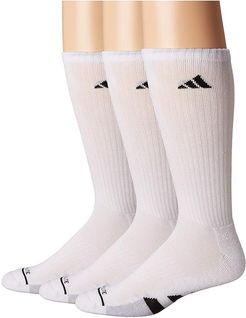 Cushioned II Crew Socks 3-Pack (White/Black/White/Clear Onix Marl) Men's Crew Cut Socks Shoes