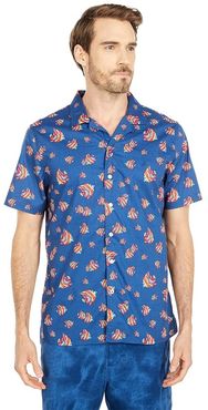 Print Sportshirt (Blue) Men's Clothing