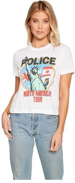 The Police - North America 1983 Linen Jersey Easy Tee (White) Women's Clothing