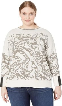 Plus Size Snowbird Sweater (Neutral Multi) Women's Clothing