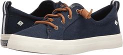 Crest Vibe Washed Linen (Navy) Women's Lace up casual Shoes