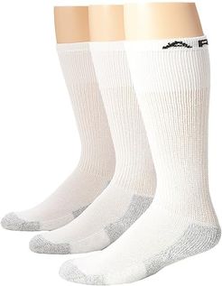 Ariat Over The Calf Sport Sock 3-Pack (White) Men's Knee High Socks Shoes