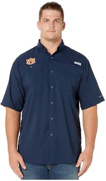 Big Tall Auburn Tigers Collegiate Tamiami II Short Sleeve Shirt (Collegiate Navy) Men's Short Sleeve Button Up