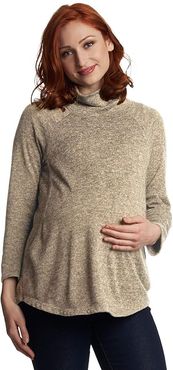 Teresa Maternity/Nursing Sweater (Mocha) Women's Clothing