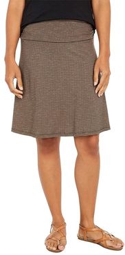 Chaka Skirt (Chestnut Houndstooth Print) Women's Skirt