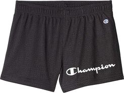 Essential Mesh Shorts (Big Kids) (Black) Girl's Shorts