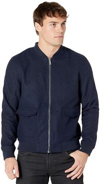 Luther Wool Bomber Jacket (Navy) Men's Clothing