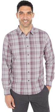 Supreme Flex Modern Fit Long Sleeve Shirt (Moonscape Plaid) Men's Clothing