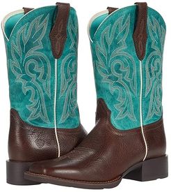Cattle Drive (Dark Cottage/Turquoise) Cowboy Boots