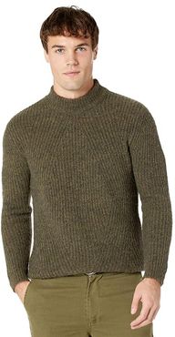 Jasper Knitted Wool High Neck Jumper (Khaki) Men's Clothing