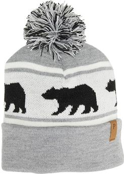 Acrylic Knit Retro Scene Beanie (Bear) Beanies