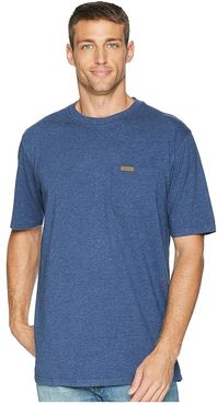 Short Sleeve Deschutes Pocket Tee (Navy Blue Heather) Men's T Shirt