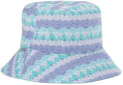 Pixel Grabber Bucket Hat (Big Kids) (African Violet Stripe/Bright Aqua/African) Bucket Caps