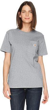 WK87 Workwear Pocket Short Sleeve T-Shirt (Heather Gray) Women's T Shirt