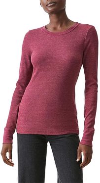 Thermal Juliet Crew Neck Top (Phantom) Women's Clothing