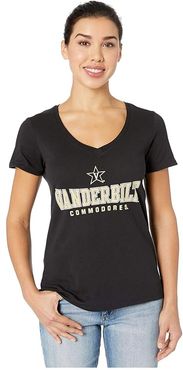 Vanderbilt Commodores University V-Neck Tee (Black 2) Women's T Shirt