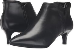 Total Motion Kalila Bootie (Black Leather) Women's Boots