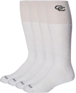 Dan Post Cowboy Certified Over the Calf Socks 4 Pack (White) Men's Crew Cut Socks Shoes