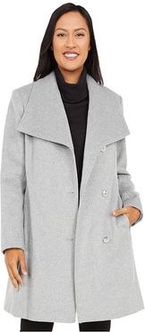 Belted Single Breasted Wool Coat V20772X-ZA (Light Grey) Women's Clothing
