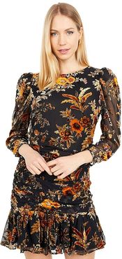 Rosalind Dress (Black/Gold Multi Floral) Women's Clothing