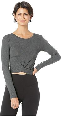 Cover Long Sleeve Top (Anthracite) Women's Clothing