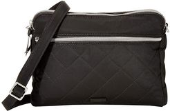 Performance Twill Triple Compartment Crossbody (Black) Handbags