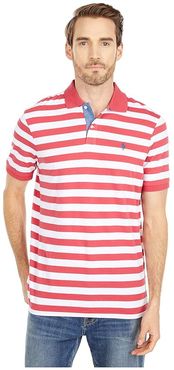 Classic Fit Jersey Polo (Nantucket Red/White) Men's Clothing