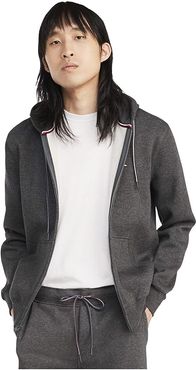 Plains Hoodie Zip-Up Sweatshirt (Charcoal Grey Heather) Men's Clothing