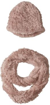 Aliana Faux Fur Scarf and Beanie Set (Light Taupe) Scarves