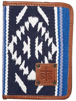 Durango Serape Magnetic Wallet (Navy Blue/White/Light Blue) Bags