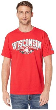 Wisconsin Badgers Jersey Tee (Scarlet 3) Men's T Shirt