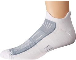 Endurance Double Tab (White/Grey) Crew Cut Socks Shoes