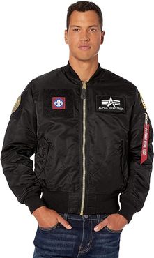 MA-1 Flex Flight Jacket Core Fit (Black) Men's Clothing