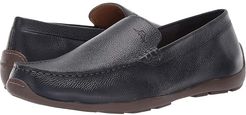 Orion (Navy Tumbled Leather) Men's Slip on  Shoes