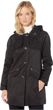 Beth Walker Coat with Removable Hood (Black) Women's Coat