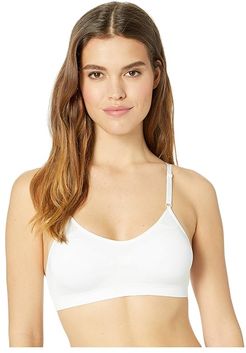 Comfort Wireless Bra with Spaghetti Straps (White) Women's Bra