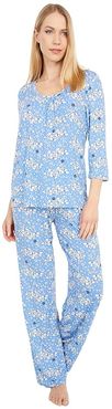 Cloudy Sheep Rayon PJ Set (Ultramarine) Women's Pajama Sets