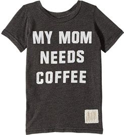 My Mom Needs Coffee Short Sleeve Tee (Toddler) (Heather Black) Boy's T Shirt