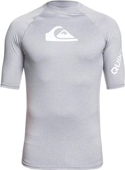 All Time Short Sleeve Rashguard (Sleet Heather) Men's Swimwear