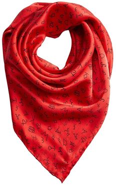 33x33 Wild Rags Silk Brands Silk Scarf Bandana (Red) Scarves